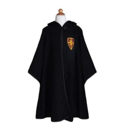 Mantello nero con stemma Griffondoro giallo e amaranto,  cappuccio e occhialini da harry potter