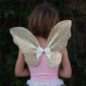 Costume Farfalla con Ali e Bacchetta Oro