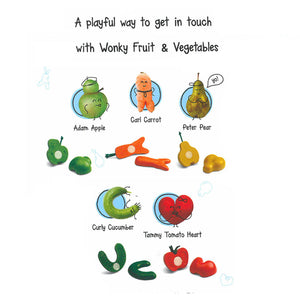 Set Frutta e Verdura "Wonky" in Legno