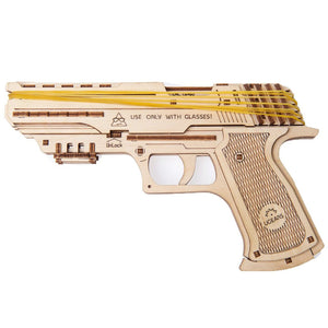 Pistola a Elastici 3D in Legno