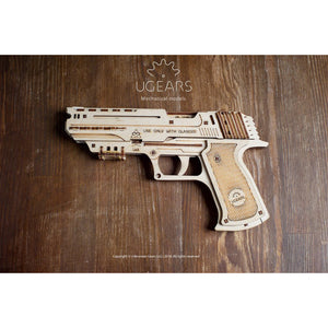 Pistola a Elastici 3D in Legno